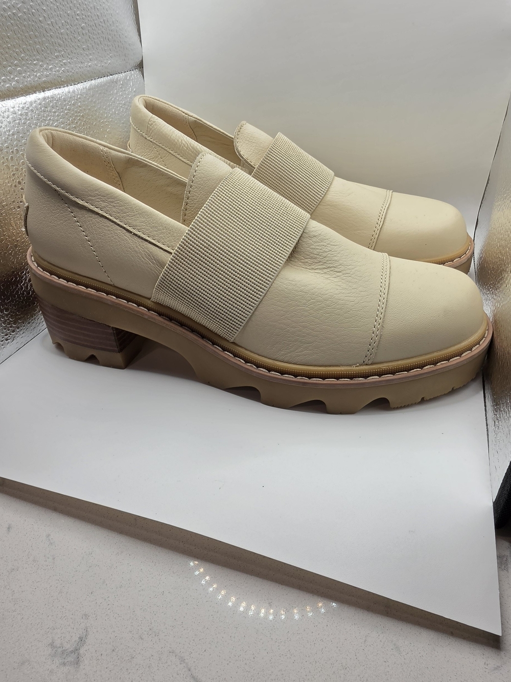 Sorel Cream Joan Slip-On Chunky Platform Loafers